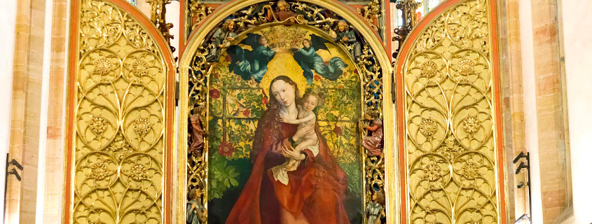 La vierge au Buisson de Roses La vierge au Buisson de Roses