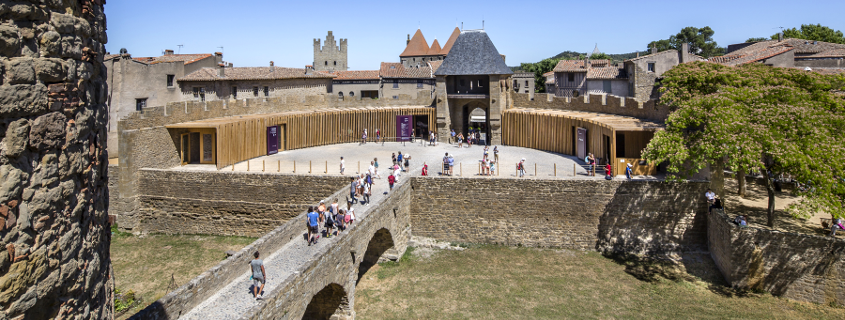 Barbacanne chateau comtal Carcassonne Barbacanne chateau comtal Carcassonne
