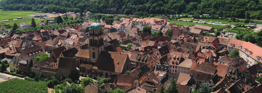 Appreçu de la ville de Kaysersberg Route des vins de Colmar, Alsace, Visiter l'Alsace, Route des vins d'Alsace, Colmar, Que faire en Alsace